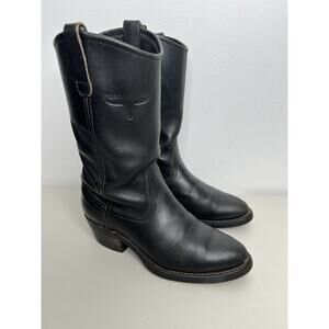 Mason Western Mens Leather Boot Riding Cowboy Work USA Made Vibram Sole Size 6D